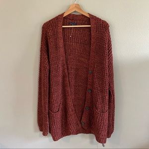 Dark red/burgundy American Eagle cardigan